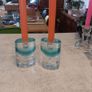 Fabulous Pair of Vintage 1980s Finnish Glass Candleholders by Iittala Glass, Arktia Candleholders from the Arkipelago Series Designed by Timo Sarpaneva, Design Year 1978. Image 2