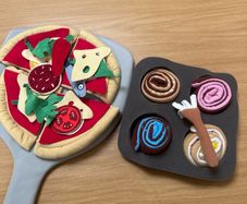 Pizza making and baking soft toy set