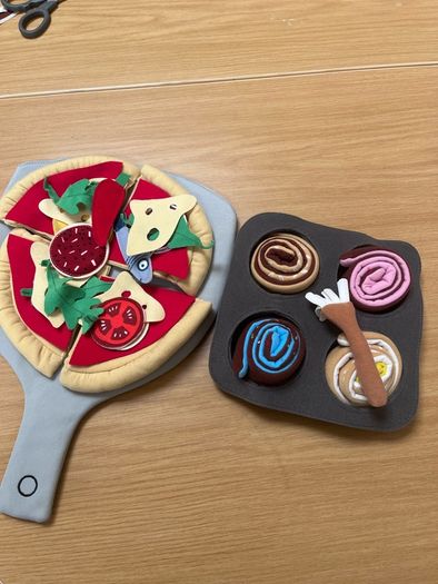 Pizza making and baking soft toy set