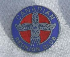 CANADIAN REUNION CLUB - British Airways membership enamel badge (1970's). A scarce badge.