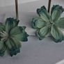 Boho Teal Ombre Camellia Clip On Earrings Image 5