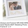 Always and Forever MR AND MRS Gold Words Wedding Photo Frame Image 4