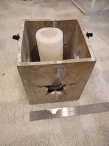 Wooden candle box