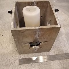 Wooden candle box