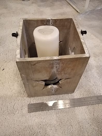 Wooden candle box