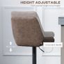 Set of Two Faux Leather Retro Bar Stools - Brown Image 5