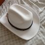 White Cowboy hat Image 6