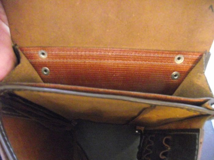 1970s Soviet Military Army Officer's Leather Sam Browne Belt with Field Bag Map-case