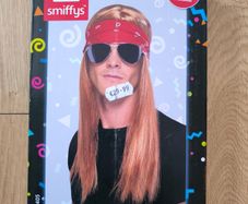 Nineties Rocker Wig Costume Set Auburn Hair Bandana Sunglasses