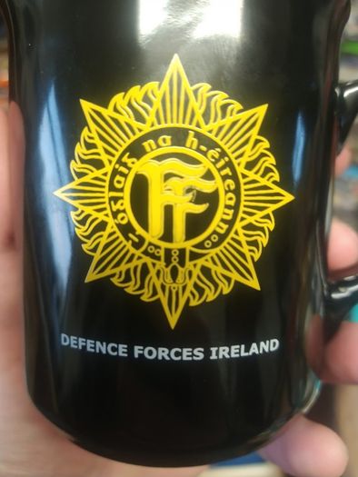 Two Irish Defence Forces mugs
