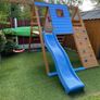 Wooden Playhouse with slide & swings Image 7