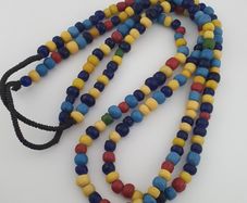 Antique African Egyptian Style MultiColor Glass Beads Necklace