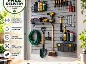 Heavy Duty PVC Garage Slatwall Panels 4ft x 4ft Grey Wall Storage Organiser