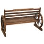 Garden Bench 112 cm Solid Firwood Image 5