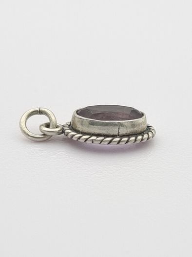 925 Vintage Sterling Silver Amethyst Pendant