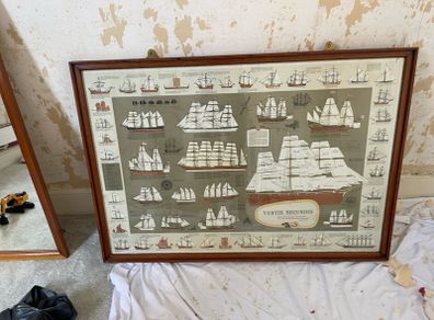 Vintage 1970 Tull Graphic Ltd poster in heavy frame