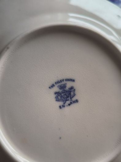 Antique Wileman and Co Pre Shelley Blue Transferware Plate The Foley China England over 100 years old