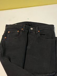 Levis 501. Black. 26x28. Button.