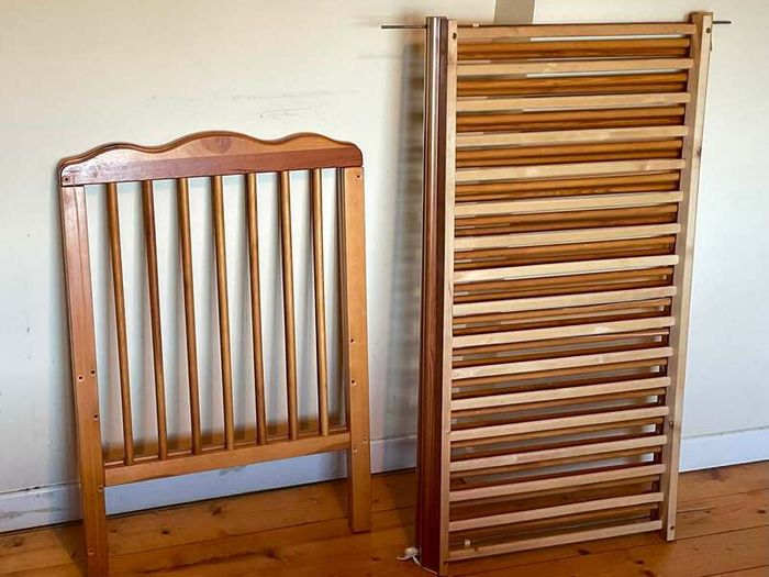 Large Brown Baby Cot + Mattress | Great Condition