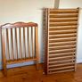 Large Brown Baby Cot + Mattress | Great Condition Image 2