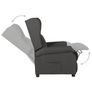 Recliner Chair Dark Grey Fabric Image 5