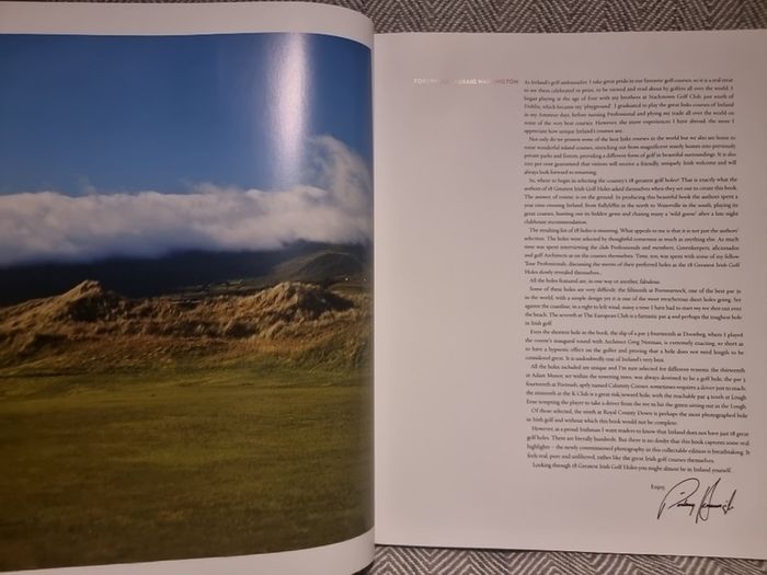 18 Greatest Irish Golf Holes .Limited Edition. No 294 of 5000. Published 2011(Hardcover)