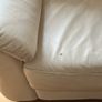 Free cream leather sofas & chair Image 7