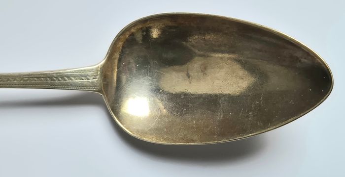 Sterling silver antique Spoon, George Gray, 1795. Very rare with added detail.