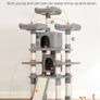 FREE SHIPPING Cat Tree, Large Cat Tower, 172 cm, Light Grey Image 6