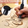 Wood Burning Station, Preciva Wood Burning Pen Tool Set with Fast Heat Up Soldering Woodburner Station, 40W 250-750 Adjustable Temperature, 20 Tips for Pyrography Wood Engraving Craft Image 5