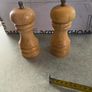 Vintage Wooden Salt and Pepper Set, 6 INCH Light Wood Grinders with S & P Tops, Classic Kitchen Decor Image 5