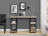 Elmwood Double Pedestal Desk Distressed Grey Oak - 9832096pcomuk