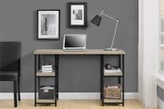 Elmwood Double Pedestal Desk Distressed Grey Oak - 9832096pcomuk