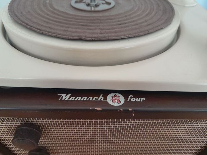Monarch Four Record Player, 1950's, vintage, antique, collectable, 50's, display, curio.