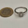 18ct White Gold Square Halo Cluster Diamond Engagement Ring Image 9