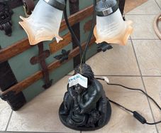 Bronze effect lovers table lamp