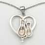925 Sterling Silver CZ Cats Necklace Image 4