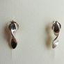 Vintage Sterling silver twist stud earrings Image 2