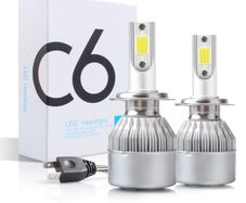 Car Headlight Bulbs LED C6 H11 H8 H9 H4 H1 H7 Hi/Lo Power 6000K 36W White Bulbs