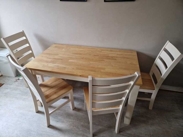 Table and 4 chairs plus bench