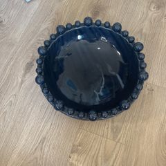 large bobble decorative ceramic bowl blue navy