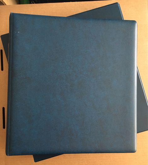 Lindner Album Blue 18-ring Binder and Slipcase. Stamp Album.