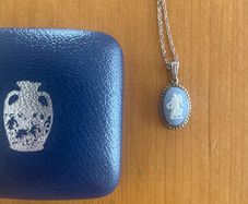 Wedgewood vintage Winged Fairy pendant & chain