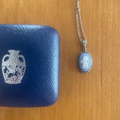 Wedgewood vintage Winged Fairy pendant & chain