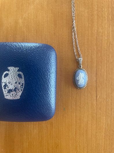 Wedgewood vintage Winged Fairy pendant & chain