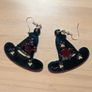 Handmade Halloween Witches Hat Earrings Image 3