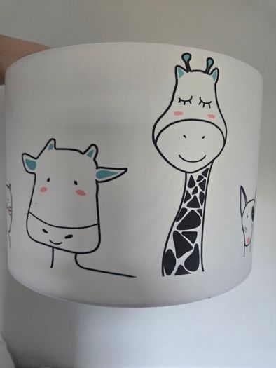 Childrens animal print lampshade