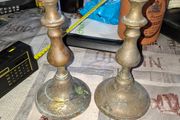 Beautiful Victorian Heavy Brass Candle Sticks, Postage Available
