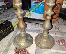 Beautiful Victorian Heavy Brass Candle Sticks, Postage Available