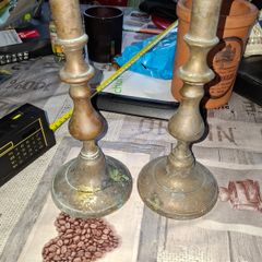 Beautiful Victorian Heavy Brass Candle Sticks, Postage Available